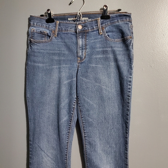 Old Navy Womens Jeans Classic Blue Boot Cut Denim Mid Rise Size 8 Long - Picture 2 of 9